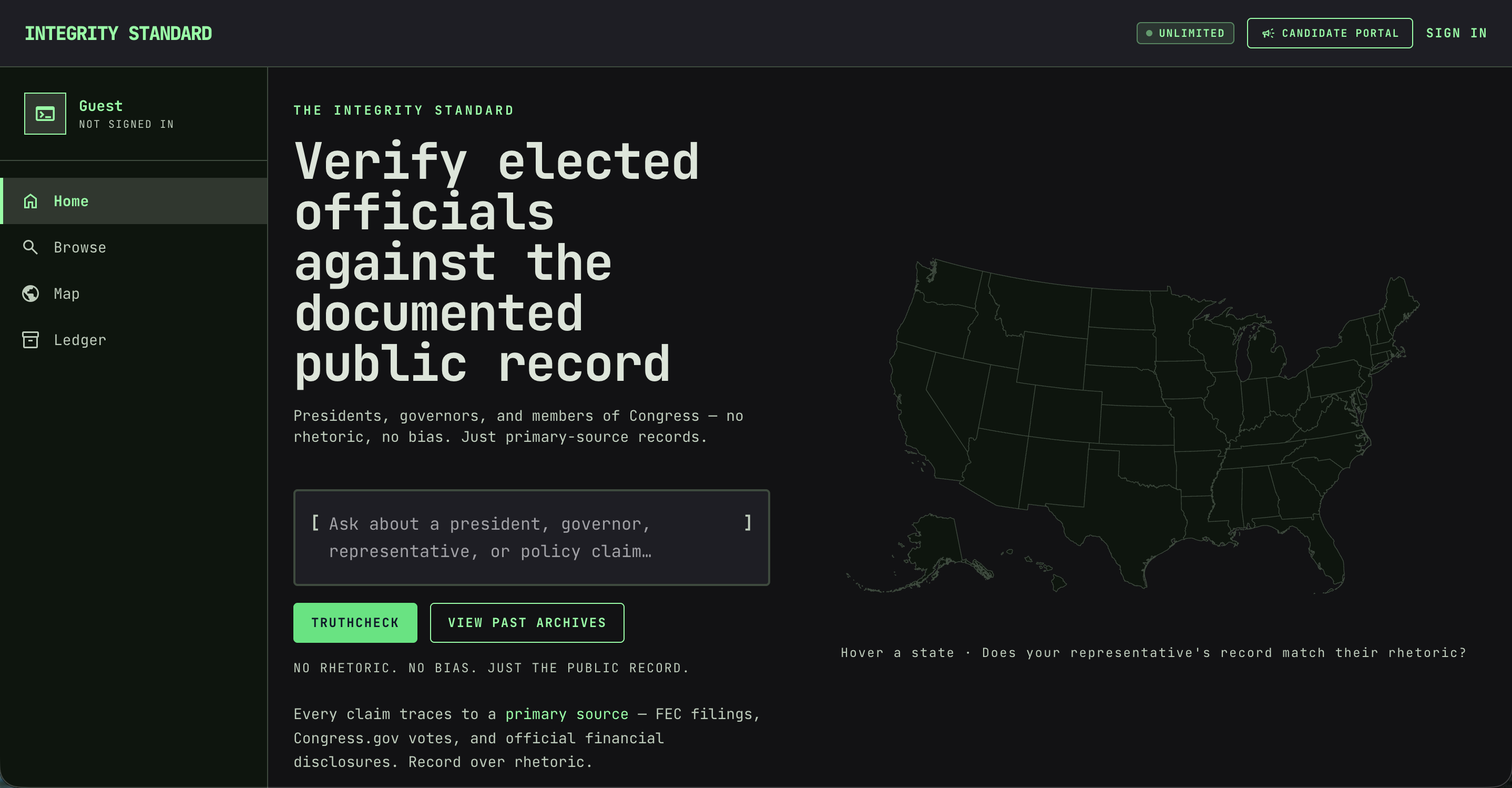 The Integrity Standard — live demo